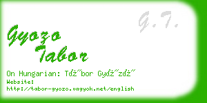 gyozo tabor business card